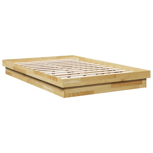 vidaXL Solid Oak Bed Frame without Mattress 120x200 cm