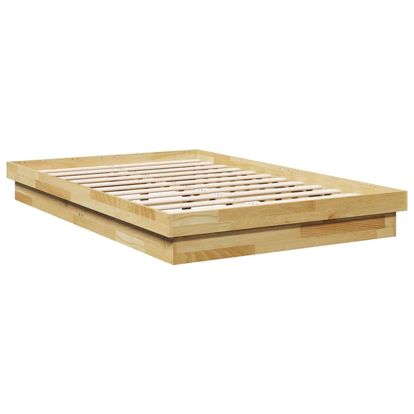 vidaXL Solid Oak Bed Frame without Mattress 120x200 cm