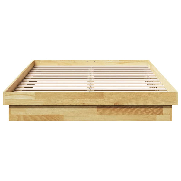vidaXL Solid Oak Bed Frame without Mattress 120x200 cm