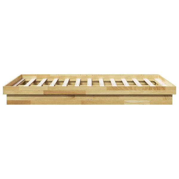 vidaXL Solid Oak Bed Frame without Mattress 120x200 cm