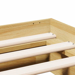 vidaXL Solid Oak Bed Frame without Mattress 120x200 cm