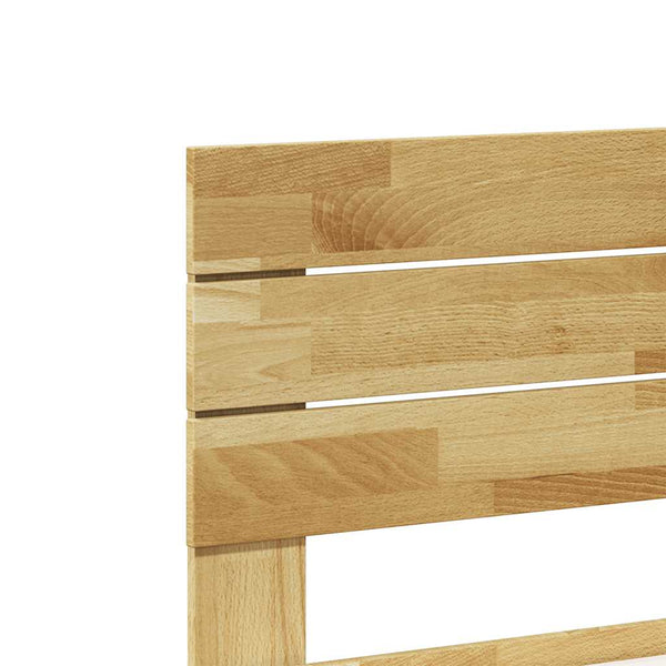 vidaXL Solid Wood Bed with Headboard without Mattress 90x190 cm Oak Wood