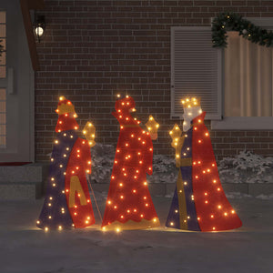 vidaXL 3 Wise Men Christmas Lights 3 pcs Warm White 105 cm