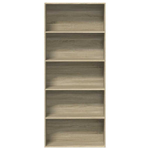 vidaXL Sonoma Oak Bookcase 80x30x189 cm Engineered Wood