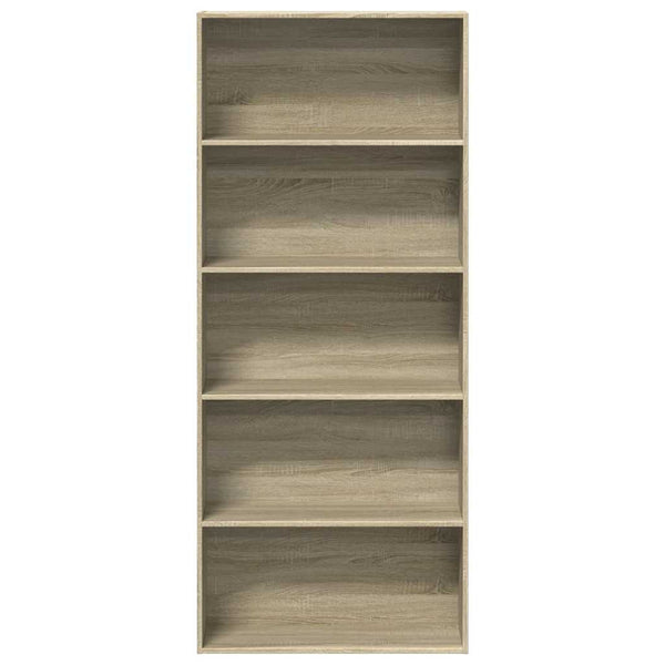 vidaXL Sonoma Oak Bookcase 80x30x189 cm Engineered Wood