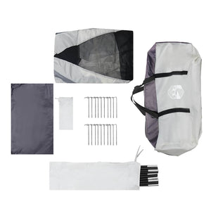 Poolzelt mit Netz 510x510 cm Grau