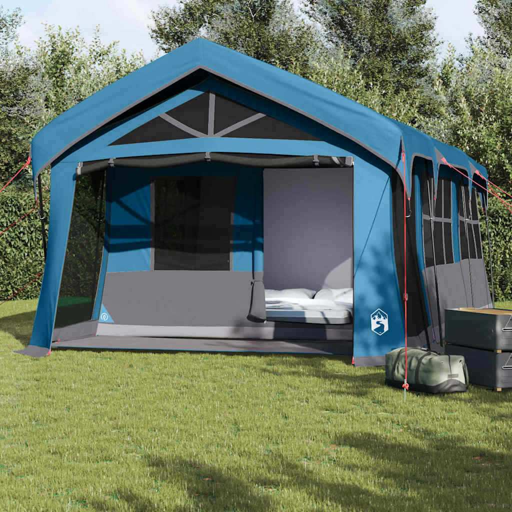 vidaXL Family Tent Blue and Grey 620 x 322 x 240 cm Polyester
