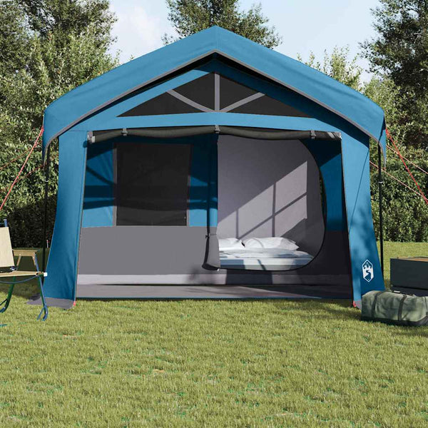vidaXL Family Tent Blue and Grey 620 x 322 x 240 cm Polyester