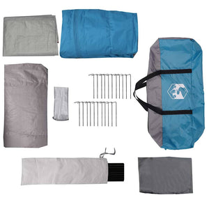 vidaXL Family Tent Blue and Grey 620 x 322 x 240 cm Polyester