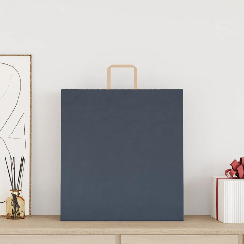 vidaXL Paper Carrier Bags 250 pcs. with Handles Blue 45x17x48 cm