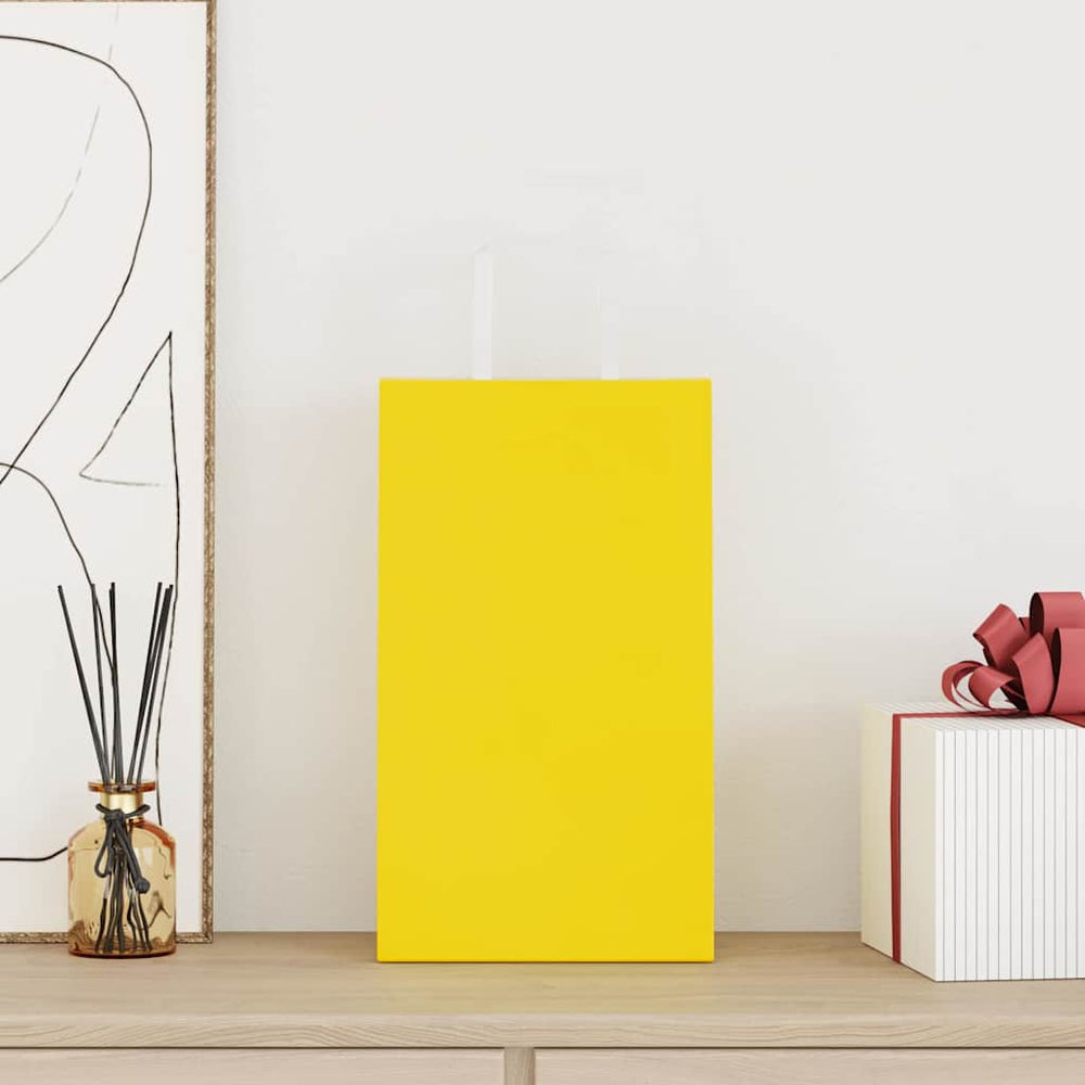 vidaXL Paper Carrier Bags 50 pcs. with Handles Yellow 21x11x36 cm