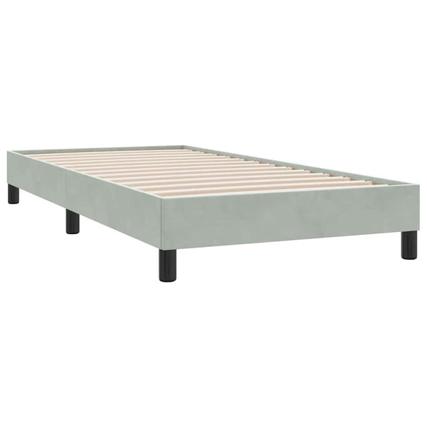 Boxspringbett Hellgrau 80x210 cm Samt Ohne Matratze