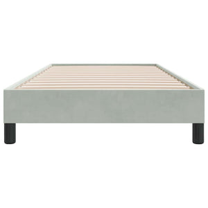 Boxspringbett Hellgrau 80x210 cm Samt Ohne Matratze