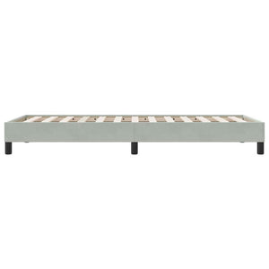 Boxspringbett Hellgrau 80x210 cm Samt Ohne Matratze