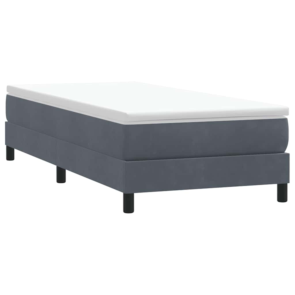 Boxspringbett Dunkelgrau 80x210 cm Samt