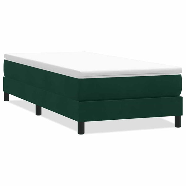 Boxspringbett Dunkelgrün 80x210 cm Samt