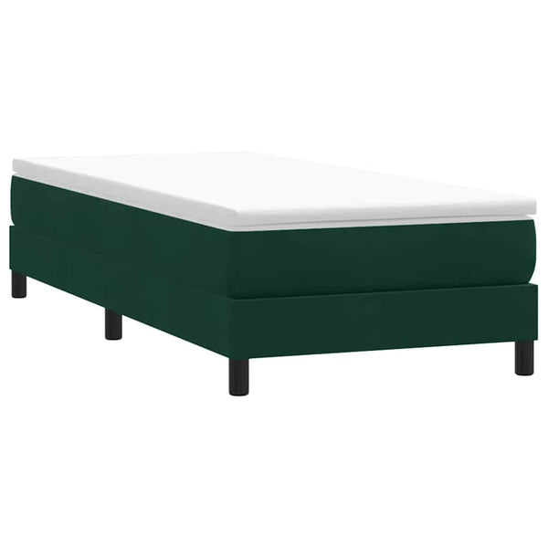 Boxspringbett Dunkelgrün 80x210 cm Samt