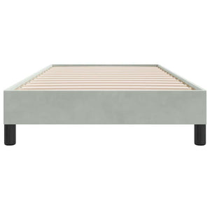 Boxspringbett 90x210 cm Hellgrau Samt