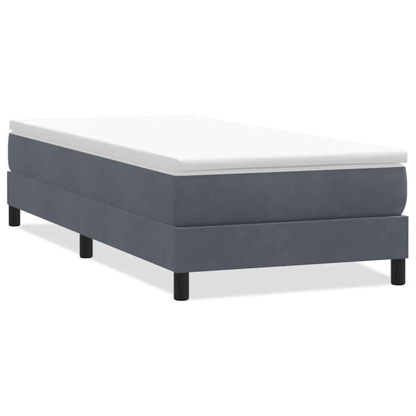Boxspringbett Dunkelgrau 90x210 cm Samt