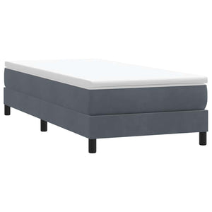Boxspringbett Dunkelgrau 90x210 cm Samt