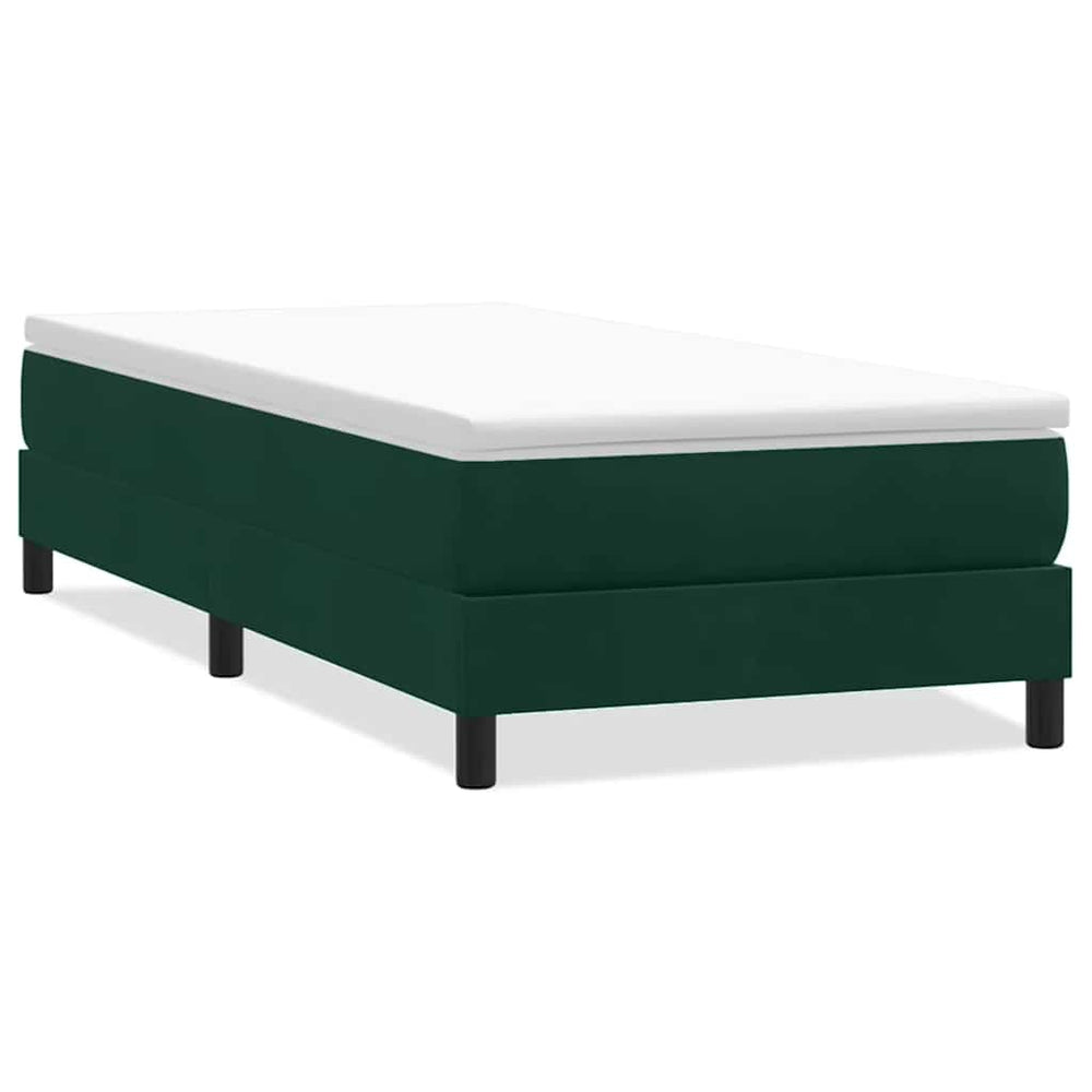 Boxspringbett Dunkelgrün 90x210 cm Samt