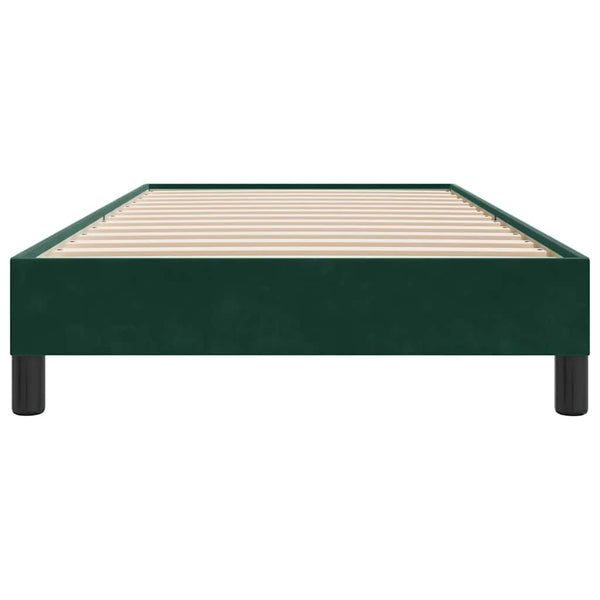 Boxspringbett Dunkelgrün 90x210 cm Samt
