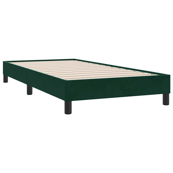 Boxspringbett Dunkelgrün 90x210 cm Samt