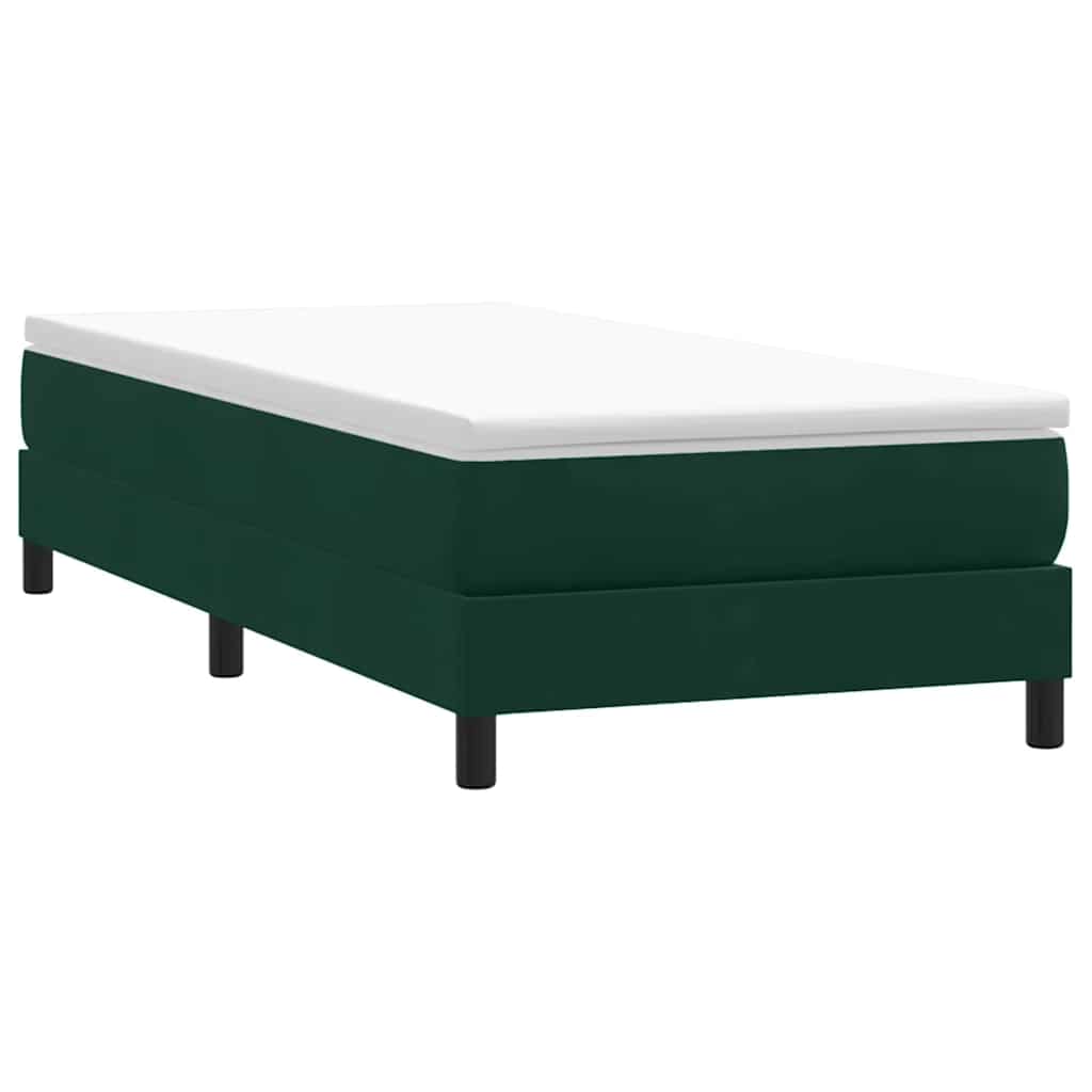 Boxspringbett Dunkelgrün 90x210 cm Samt