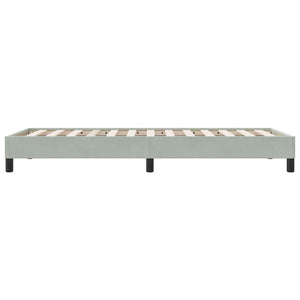 Boxspringbett Hellgrau 100x210 cm Samt