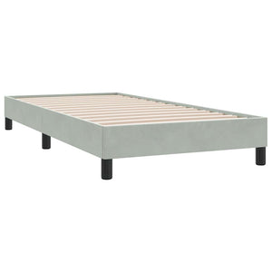 Boxspringbett Hellgrau 100x210 cm Samt