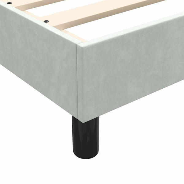 Boxspringbett Hellgrau 100x210 cm Samt