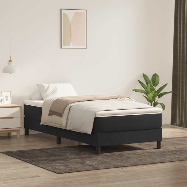 Boxspringbett Schwarz 100x210 cm Samt