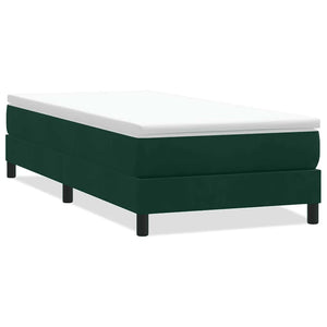 Boxspringbett Dunkelgrün 100x210 cm Samt