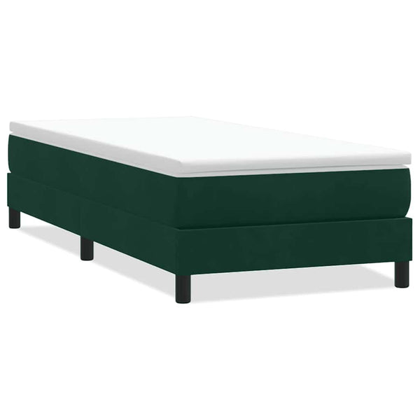 Boxspringbett Dunkelgrün 100x210 cm Samt