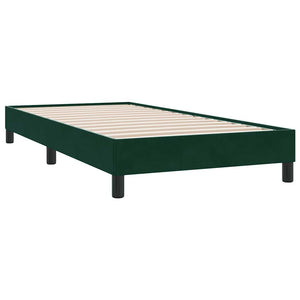 Boxspringbett Dunkelgrün 100x210 cm Samt