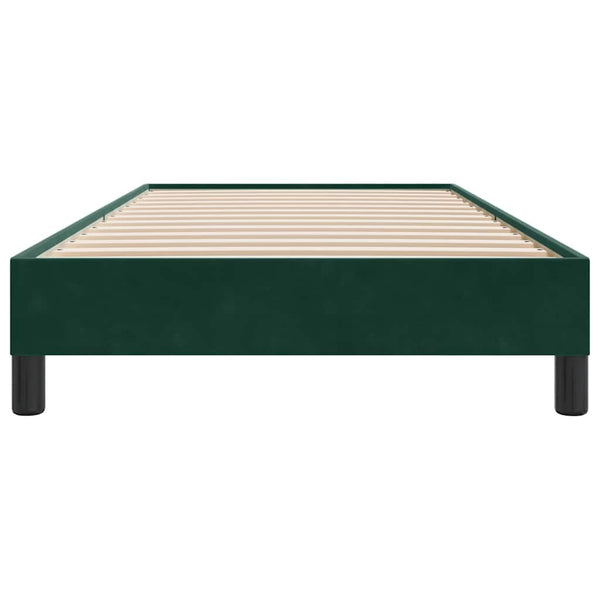 Boxspringbett Dunkelgrün 100x210 cm Samt