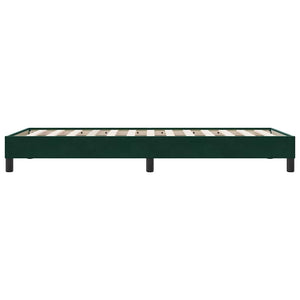 Boxspringbett Dunkelgrün 100x210 cm Samt