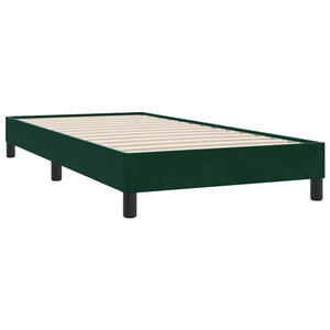 Boxspringbett Dunkelgrün 100x210 cm Samt