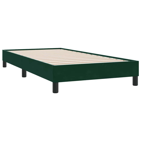 Boxspringbett Dunkelgrün 100x210 cm Samt