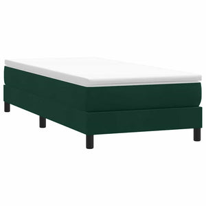 Boxspringbett Dunkelgrün 100x210 cm Samt