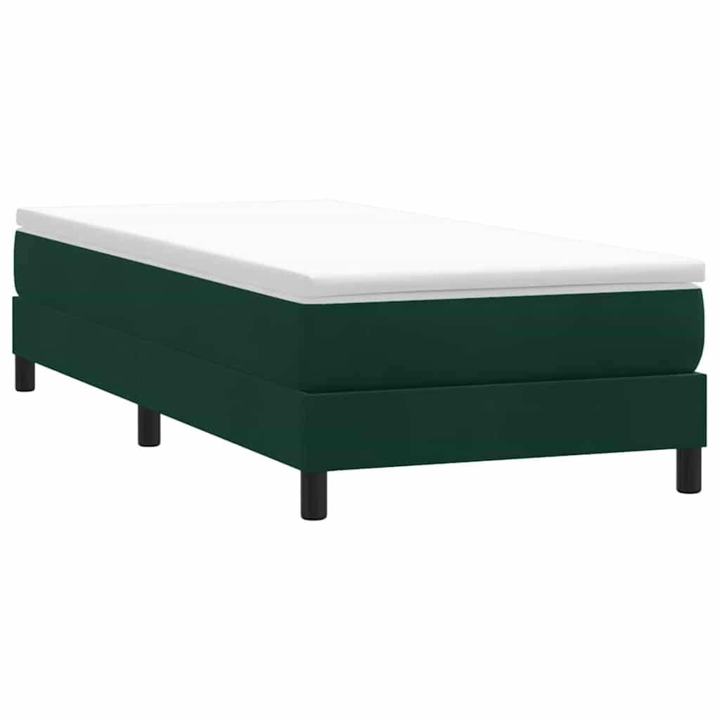 Boxspringbett Dunkelgrün 100x210 cm Samt