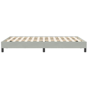 Boxspringbett 120x210 cm Hellgrau Samt
