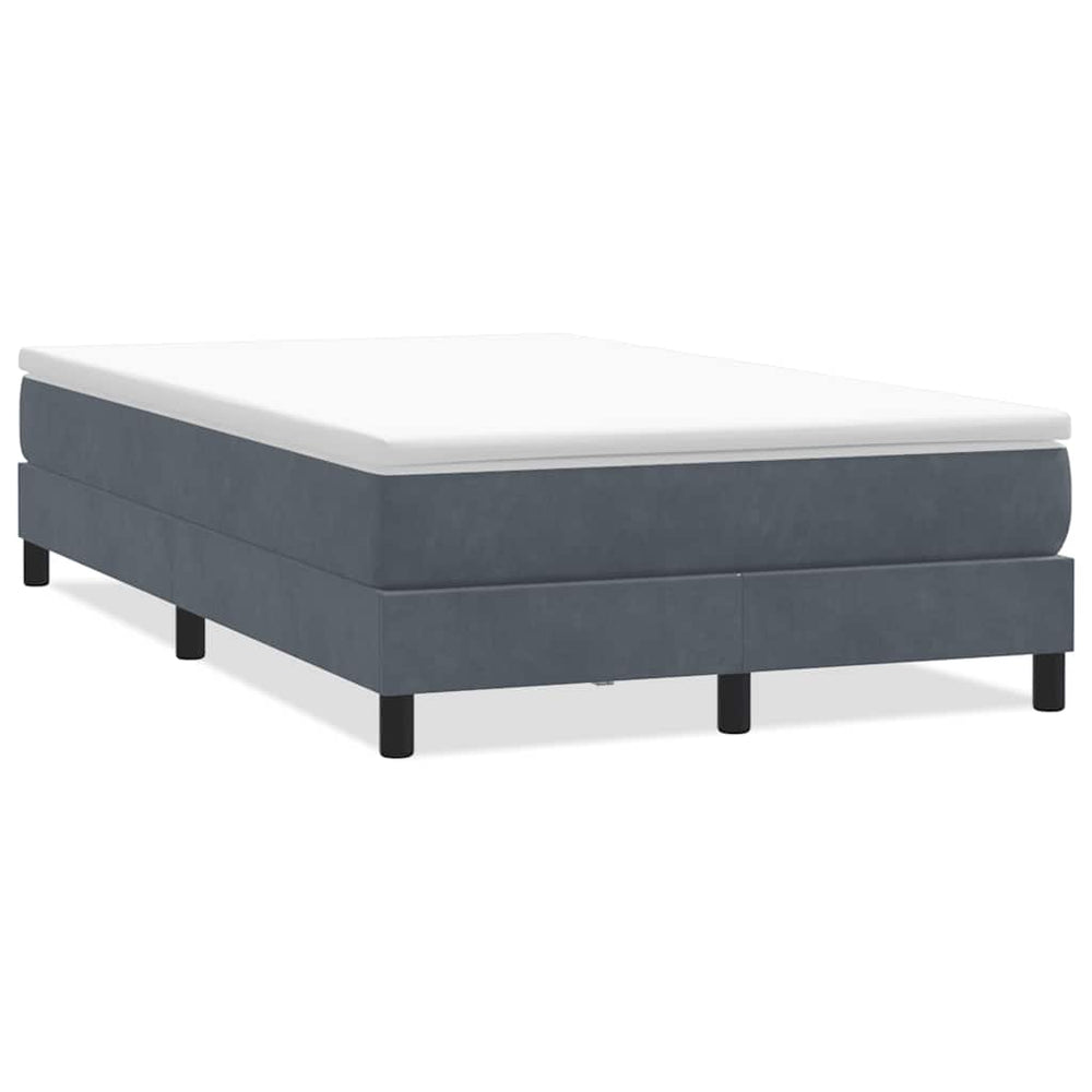 Boxspringbett Dunkelgrau Samt 120x210 cm