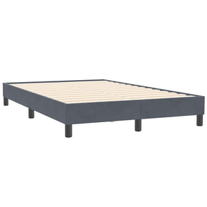 Boxspringbett Dunkelgrau Samt 120x210 cm