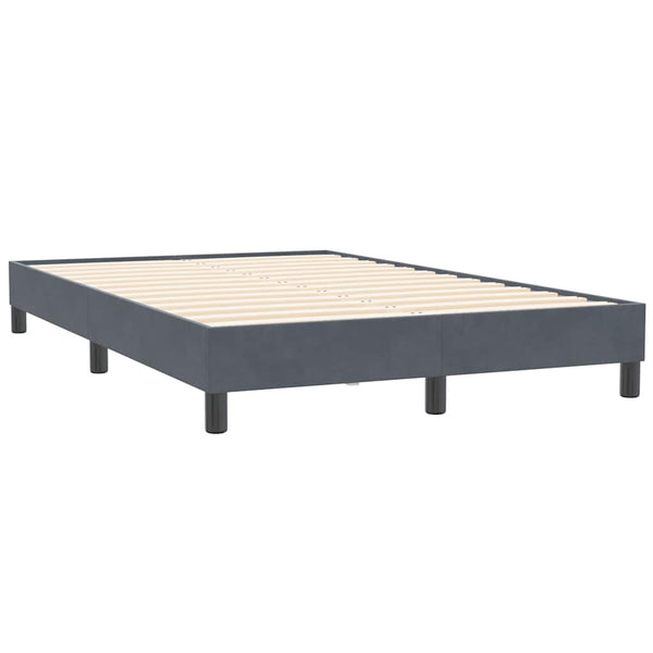Boxspringbett Dunkelgrau Samt 120x210 cm