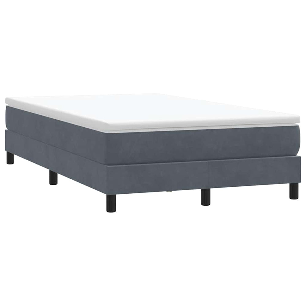 Boxspringbett Dunkelgrau Samt 120x210 cm