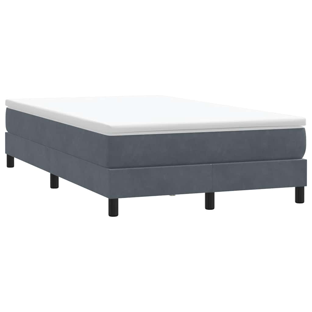 Boxspringbett Dunkelgrau Samt 120x210 cm