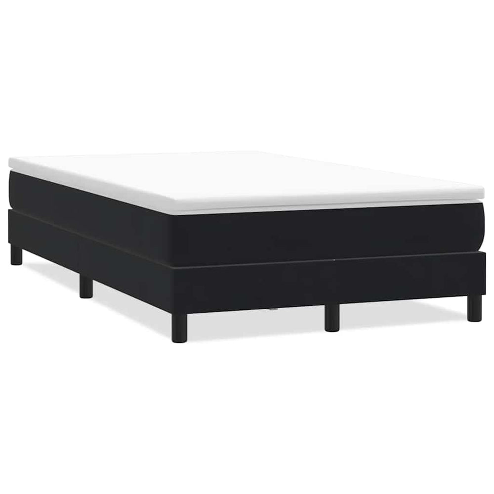 Schwarzes Boxspringbett 120x210 cm Samt