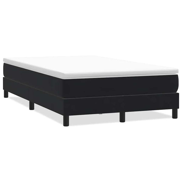 Schwarzes Boxspringbett 120x210 cm Samt
