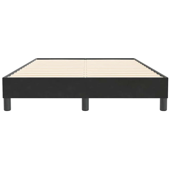 Schwarzes Boxspringbett 120x210 cm Samt